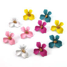 New Design Summer Personality Small Candy Color Flower Stud Earrings for Women Girls